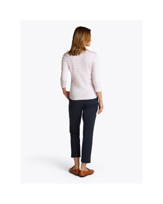 Tommy Hilfiger Pink Cody Slim Boat Neck Long-Sleeve T-Shirt