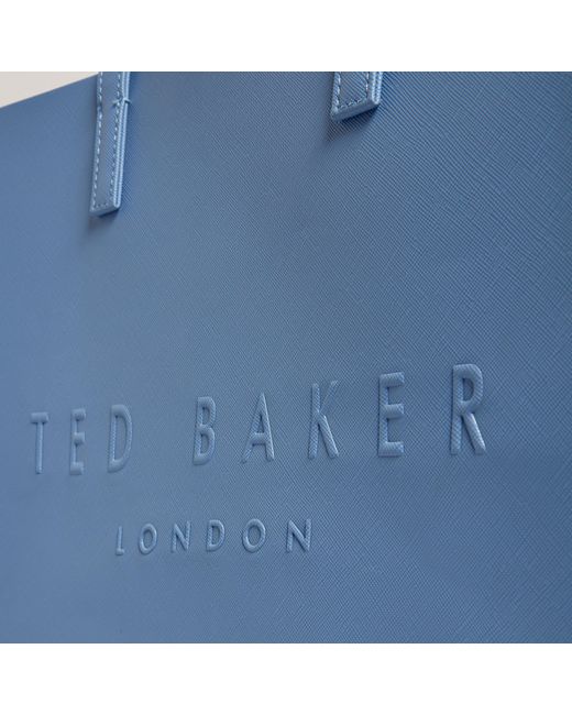 Ted Baker Blue Large Crosshatch Icon Tote Bag