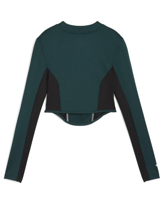 PUMA Green F1 Lifestyle Racing Long Sleeve Corset Top
