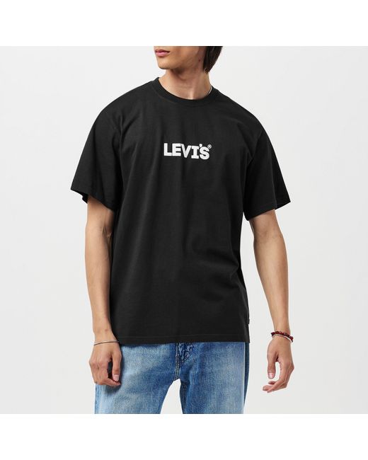 Levi's Black Varsity Circle T Shirt for men