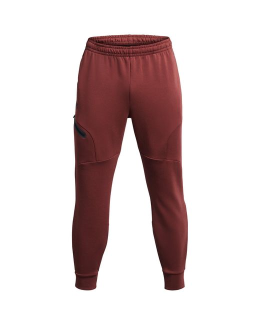 Under Armour Red Uns Closed Hem Fleece Joggers for men
