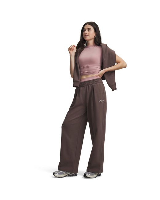 Under Armour Brown Rival Pleated Fleece Joggers