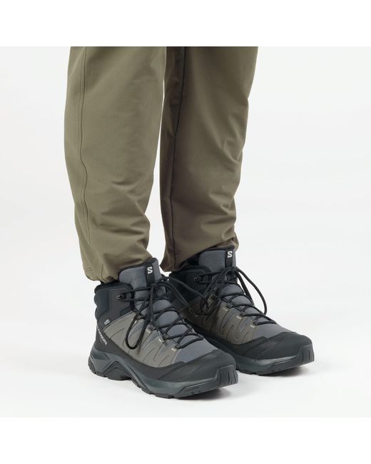 Salomon Black X Adventure Coldrush Waterproof Snow Boots for men