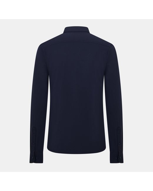ONLY Blue Long-Sleeve Plain Shirt for men
