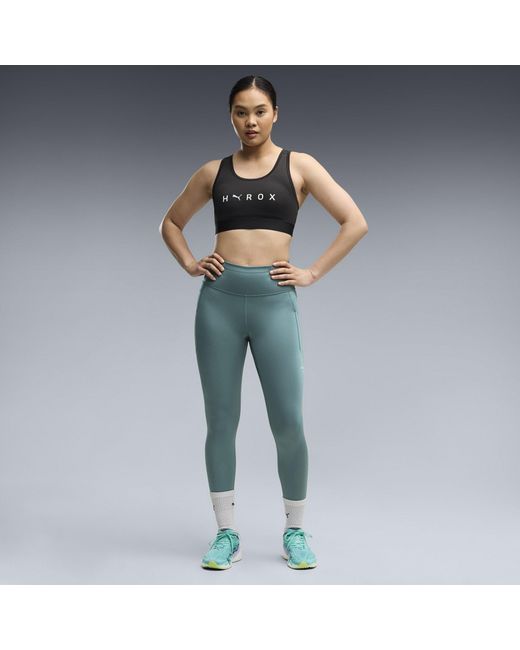 PUMA Black Hyrox Mid Non Wired Sports Bra