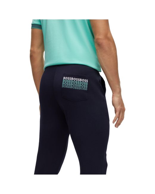 Boss Blue Hadiko Tracksuit Bottoms for men