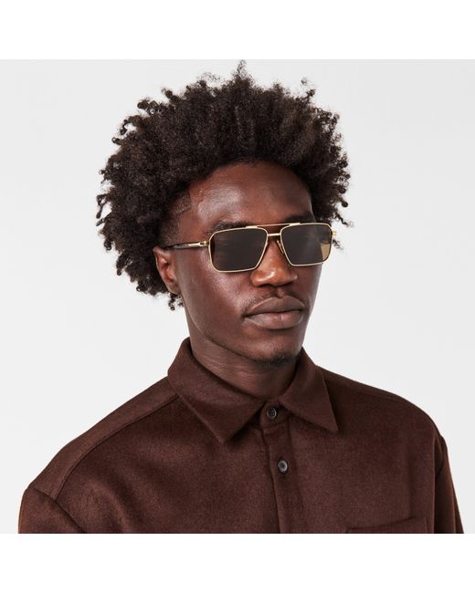 Prada Brown Aviator Sunglasses for men