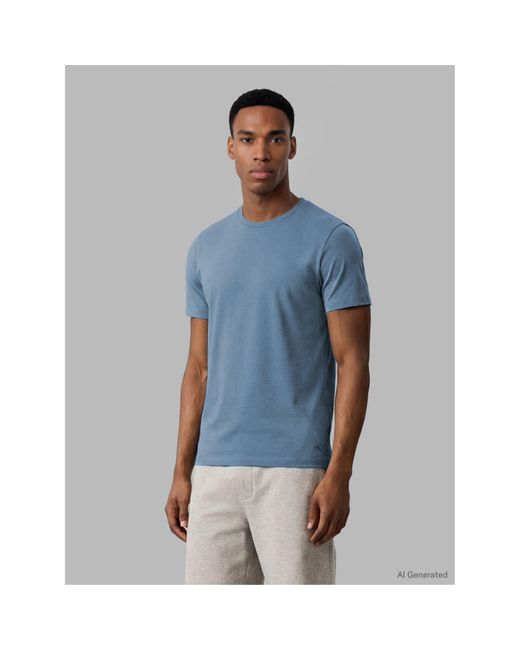 Calvin Klein Blue 3 Pack T Shirt for men