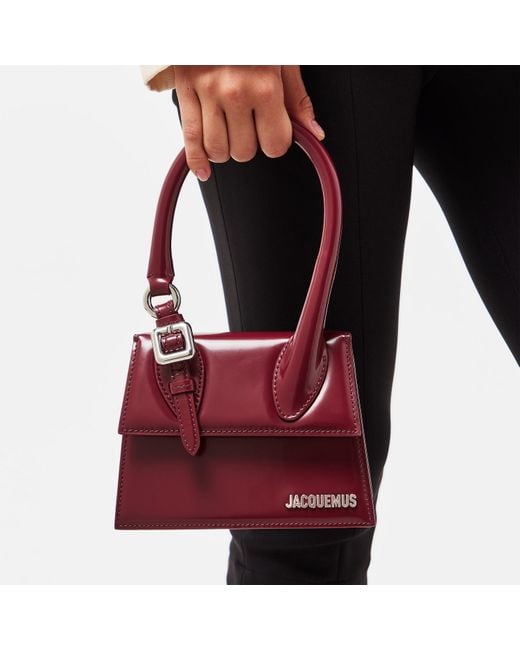 Jacquemus Red Jacquard Top Handle Bag