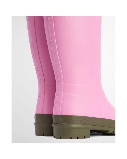 Barbour Pink Abbey Wellington Boots