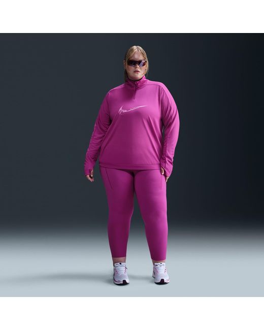 Nike Purple Long Sleeve Performance Running Top