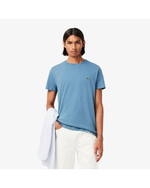 Lacoste Blue Cotton Pima T-Shirt for men