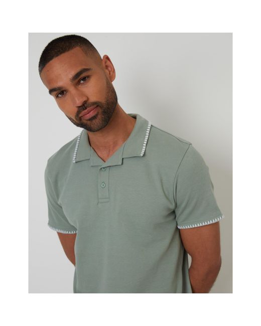Threadbare Gray Arnwick Short-Sleeve Polo Shirt for men