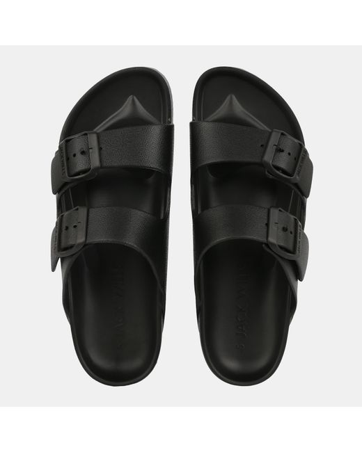Jack Wills Black Two Strap Sandals