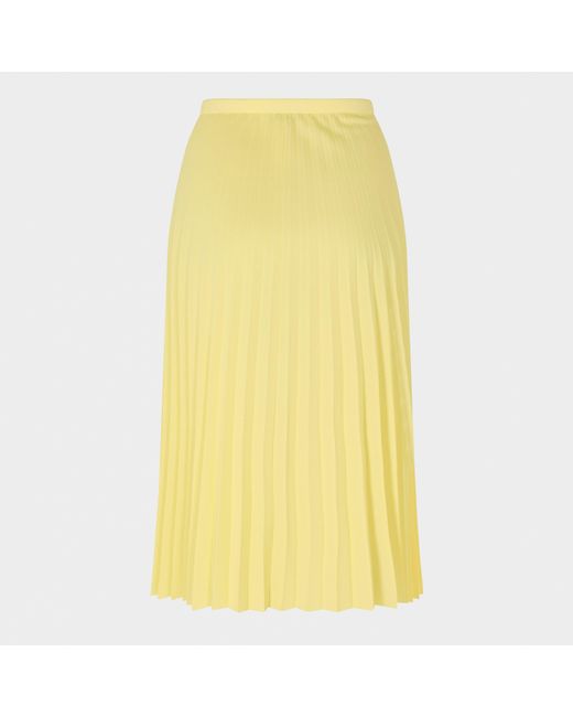 Lacoste Yellow Long Pleated Skirt