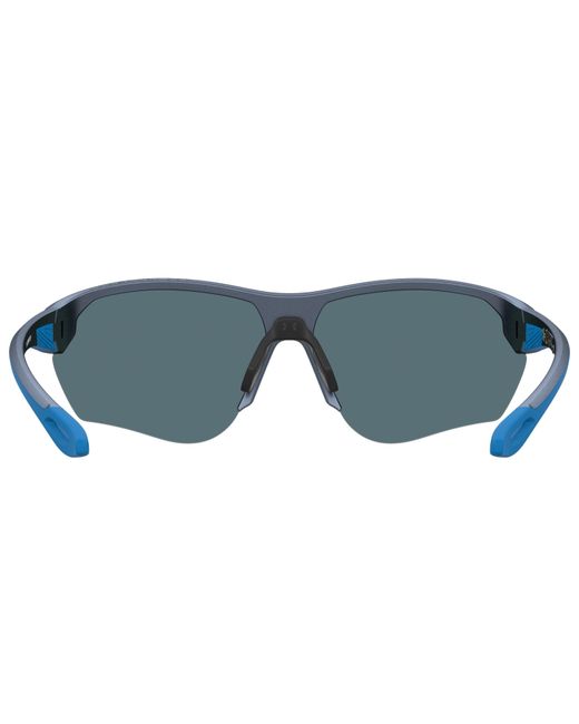 Under Armour Blue Compete Wrap Sunglasses for men