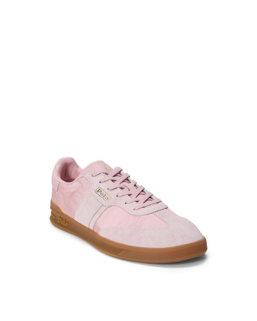 Polo Ralph Lauren Pink Leather Court Trainers