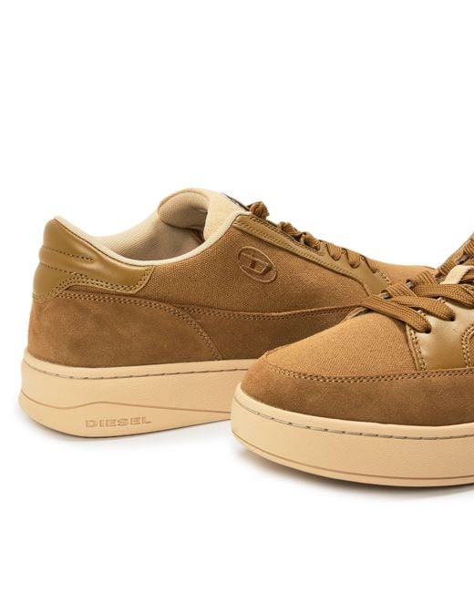 DIESEL Brown Sina Low Top Court Sneakers for men