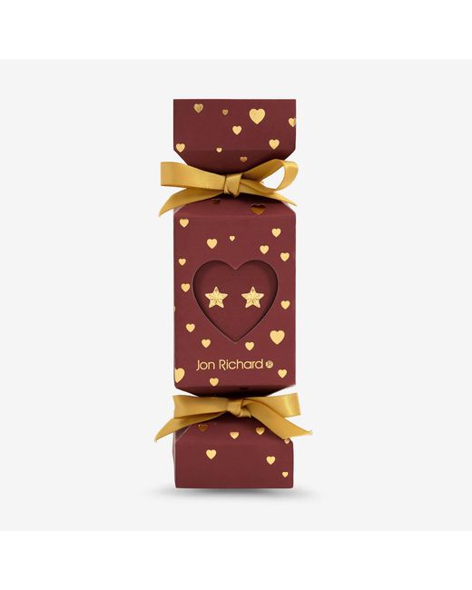Jon Richard Red 18K Plated Star Earrings