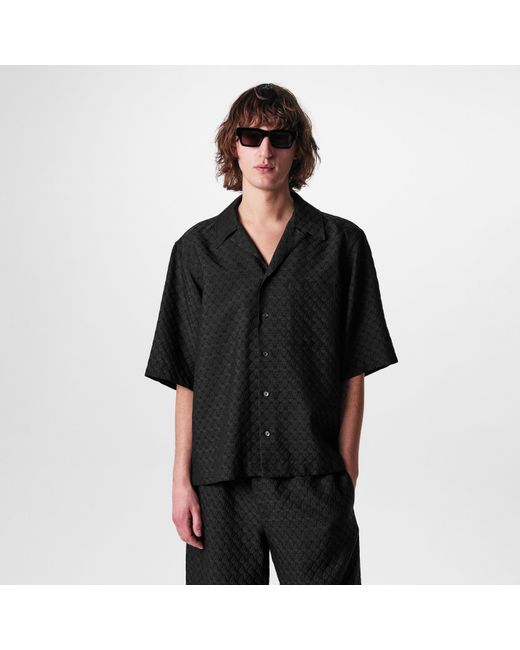 McQueen Black Bowling Shirt for men
