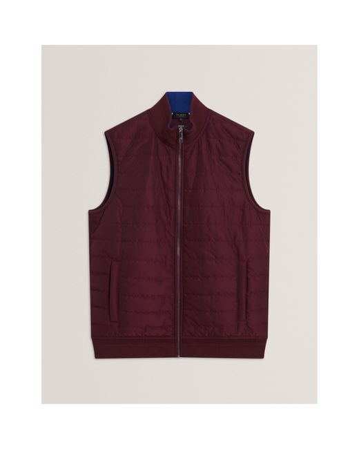 Ted Baker Purple Quilted Gilet for men