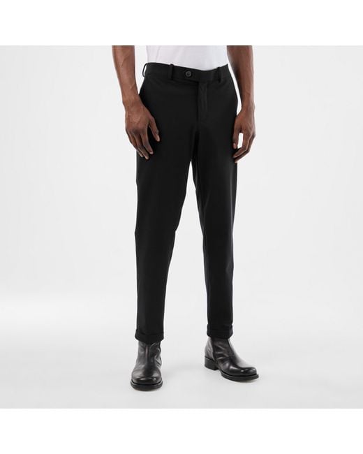 Roberto Ricci Designs Black Surflex Technical Stretch Modern Tailored Fit Chinos for men