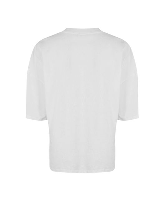 Represent White Initial Short Sleeve Crew Neck Oversized T-Shirt for men