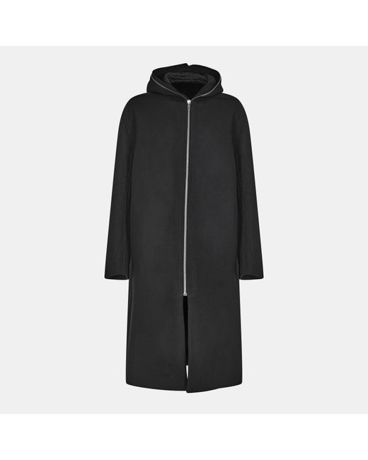 Rick Owens Black Mac Overcoat for men