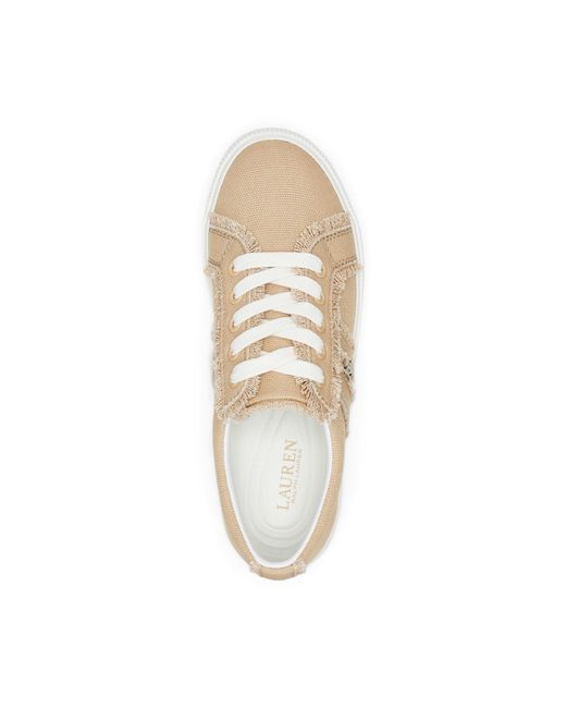 Ralph Lauren Natural Janson Leather Court Trainers