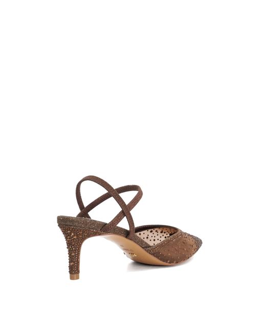 Dune Brown Charismatic Medium Heel Stiletto Court Shoes