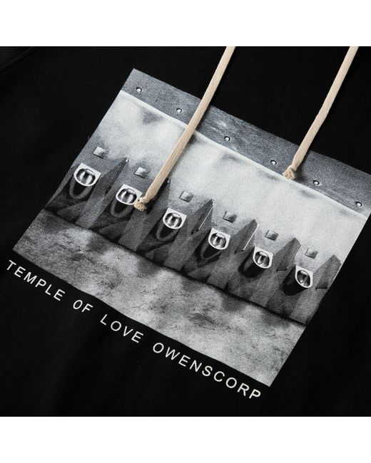 Rick Owens Black Overhead Hoodie for men