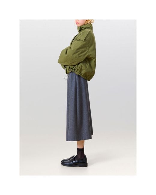 EDITED Green Agatha Cropped Double Breasted Cotton Long Sleeve Coach Jacket