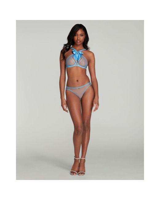 Agent Provocateur Blue Oriana High Neck Underwired Bra
