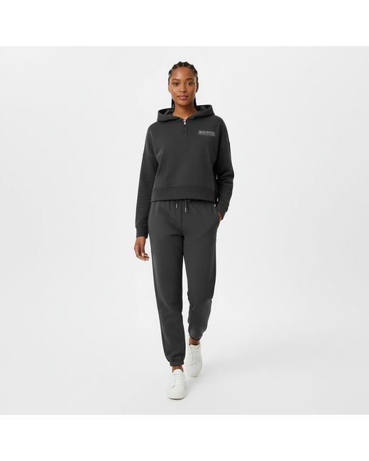 Jack Wills Black Quarter-Zip Fleece