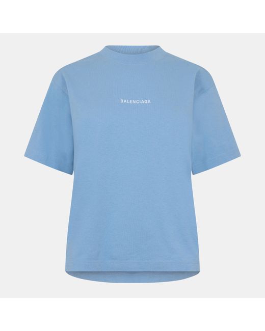 Balenciaga Blue Logo T-Shirt