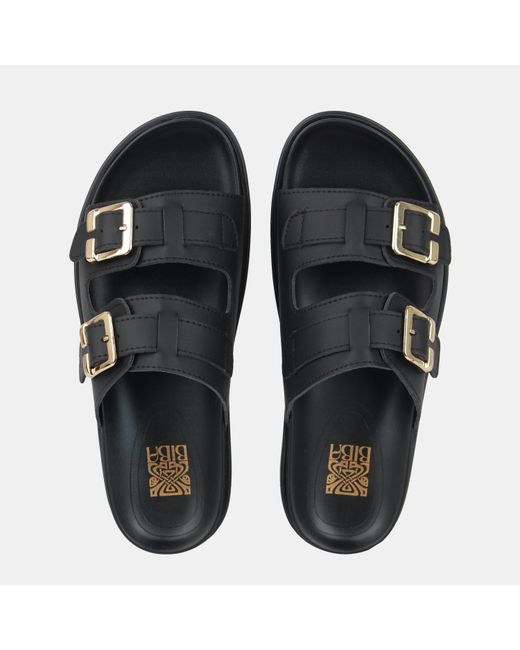 Biba Black Two Strap Sandals