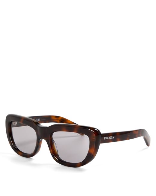 Prada Brown 0Pr D07S Oversized Sunglasses