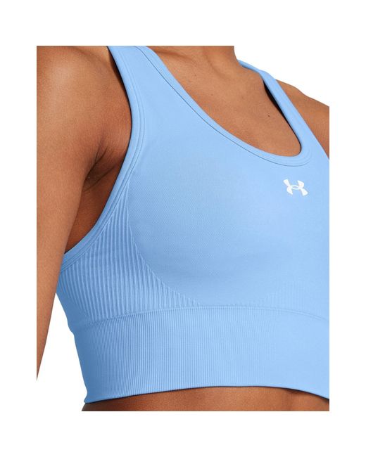 Under Armour Blue Vanish Seamless Medium Impact Sports Bra