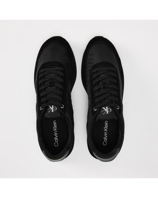 Calvin Klein Black Ck Retro Runners for men