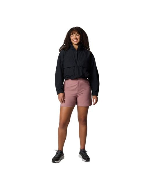 Columbia Black Paracutie Cropped Cargo Windbreaker