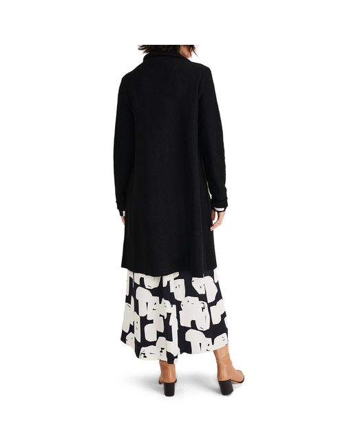 Phase Eight Black Bellona Wool Blend Wrap Around Coat