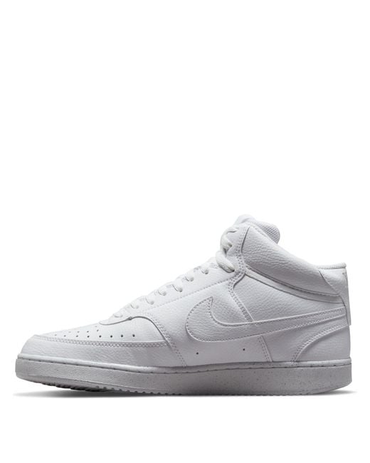 Nike White Court Vision Mid Next Nature for men