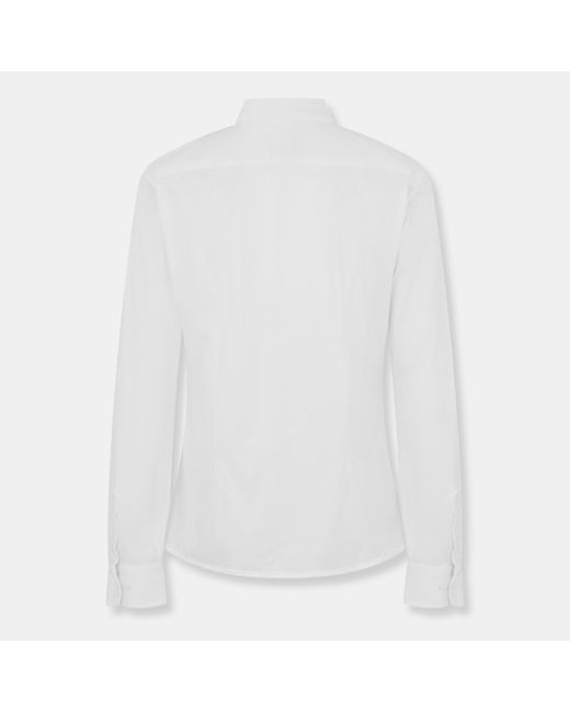 ONLY White Long-Sleeve Plain Shirt for men