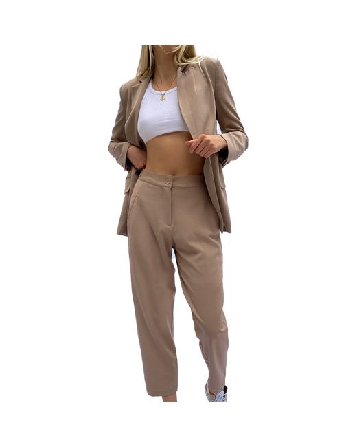 French Connection Brown Rosanna Cupro Pleat Front Trousers