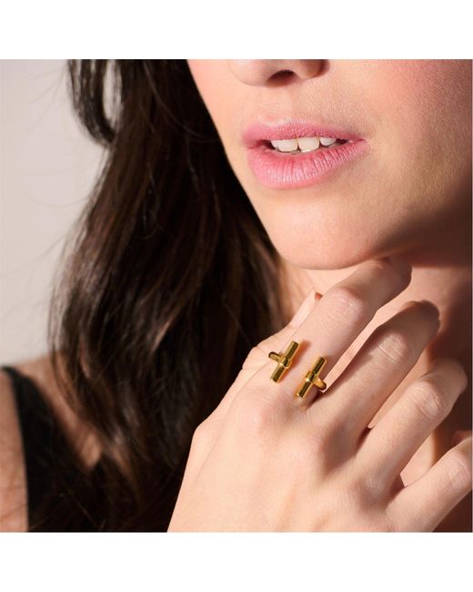 Rachel Jackson Metallic Adjustable T-Bar Band Ring