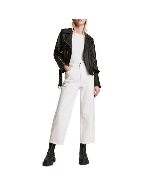 AllSaints Black Balfern Leather Biker Jacket