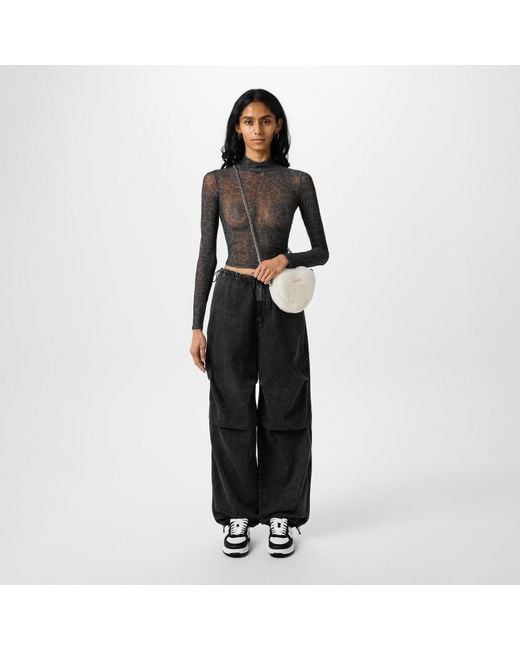 HUGO Gray Dasori Cropped Top