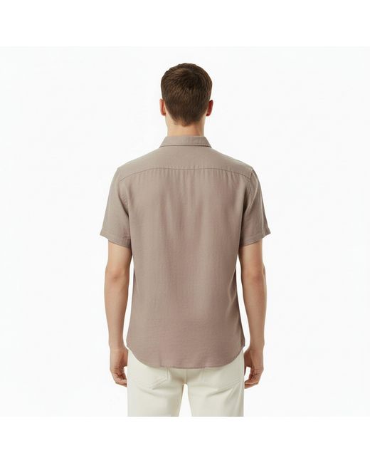 Jack Wills Brown Short Sleeve Plain Shirt for men