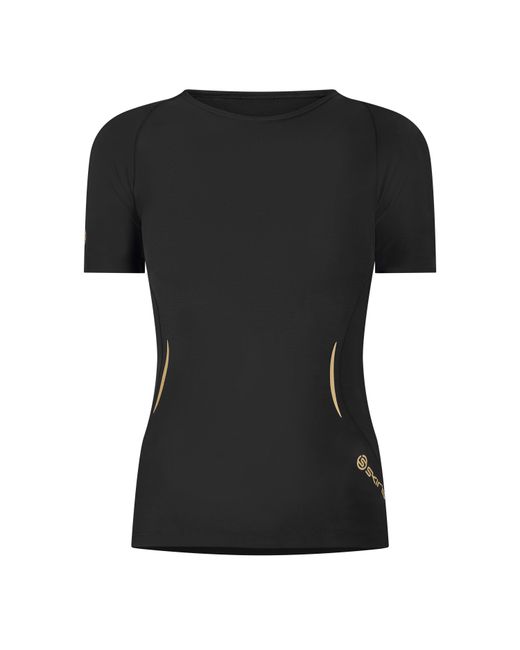 Skins Black A400 Short Sleeve Performance Gym Top