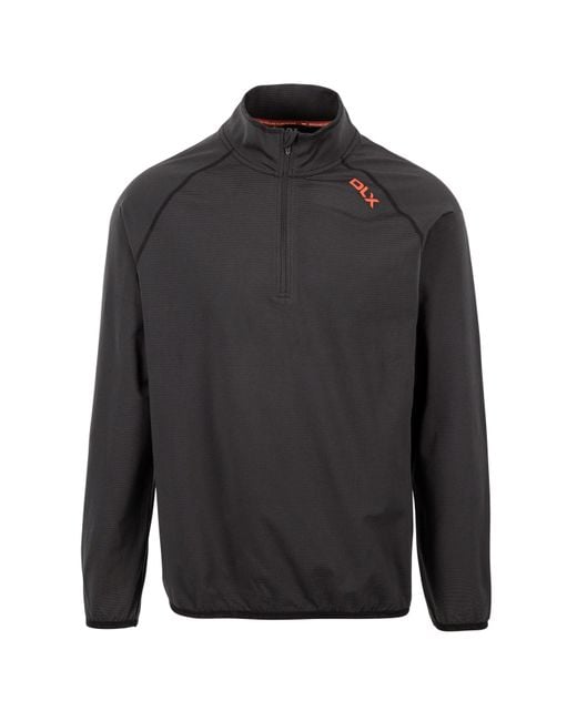 DLX Gray Hulton Long-Sleeve Performance T-Shirt for men